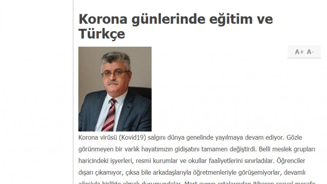 Korona Günlerinde Eğitim ve Türkçe 